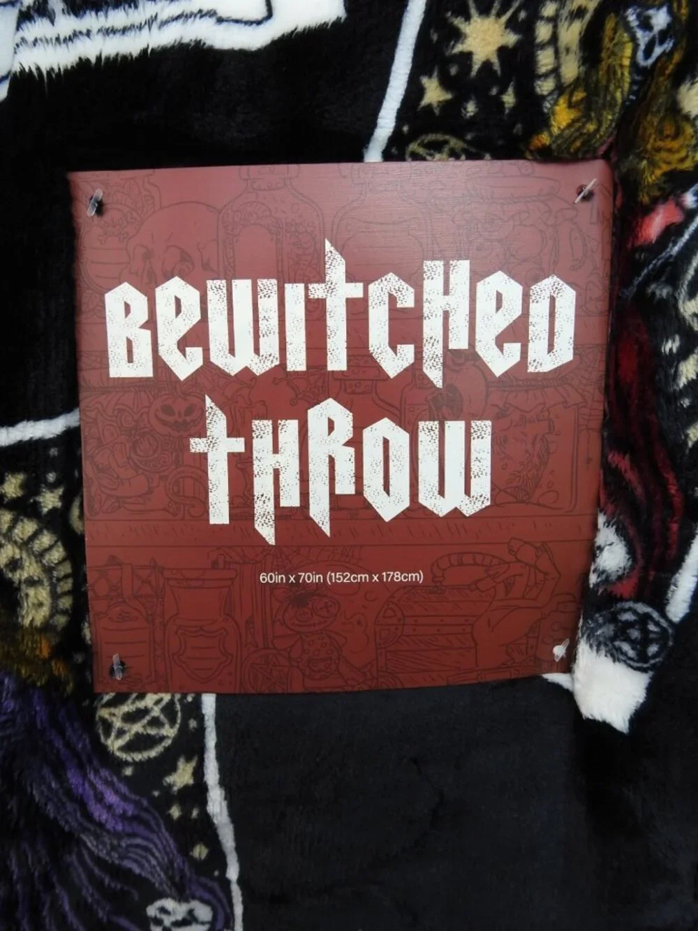 Halloween The Witch Tarot Card Throw Blanket 60x70 Gothic Occult Bewitched NWT